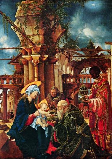 Albrecht Altdorfer Die Anbetung der Heiligen Drei Konige Spain oil painting art